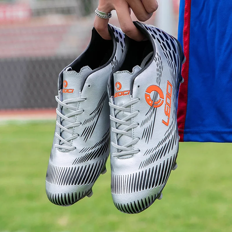 Мужские футбольные бутсы для мальчиков с длинными шипами футбольная обувь детей