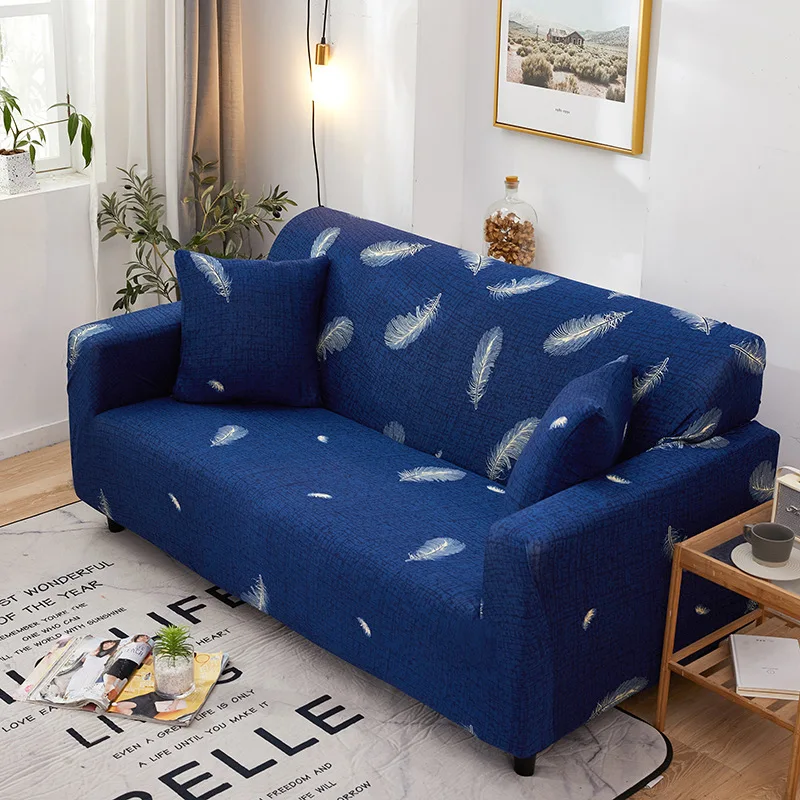 

Feather Sofa Cover For Living Room L shape Couch Cover Stretch Sectional 1/2/3/4 Seater Corner Sofa Covers Universal Slipcove