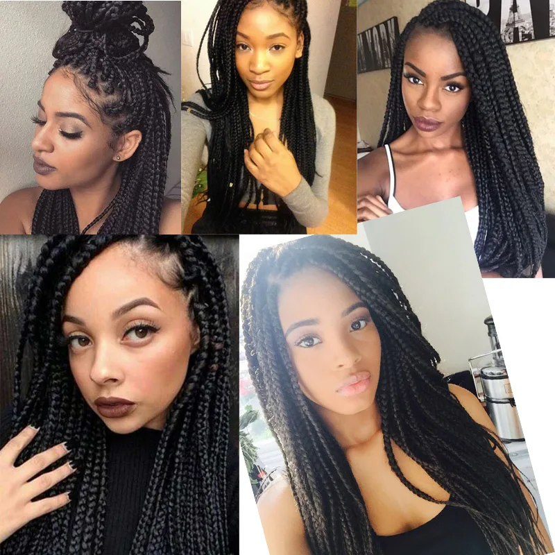 

Saisity Ombre Box Braid Synthetic Crotchet Hair Extensions Braids Micro Box Braid Hair Bulk Crochet Braiding Hair