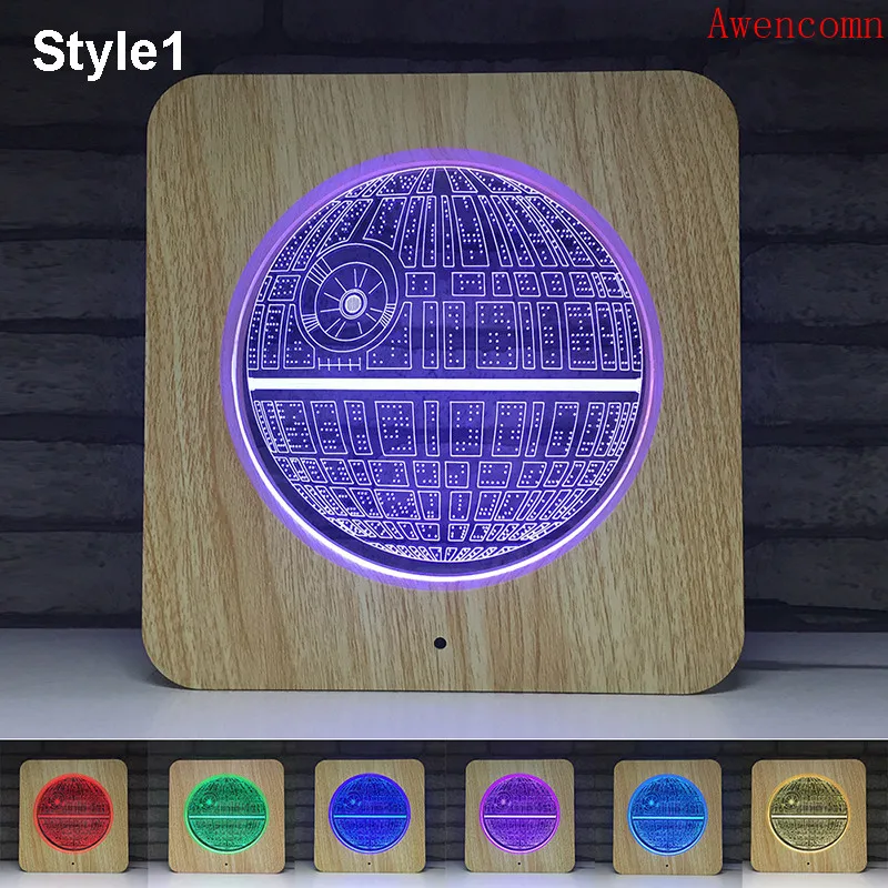 Фоторамка Death Star 3D светодиодный ночсветильник из АБС пластика сделай сам лампа на