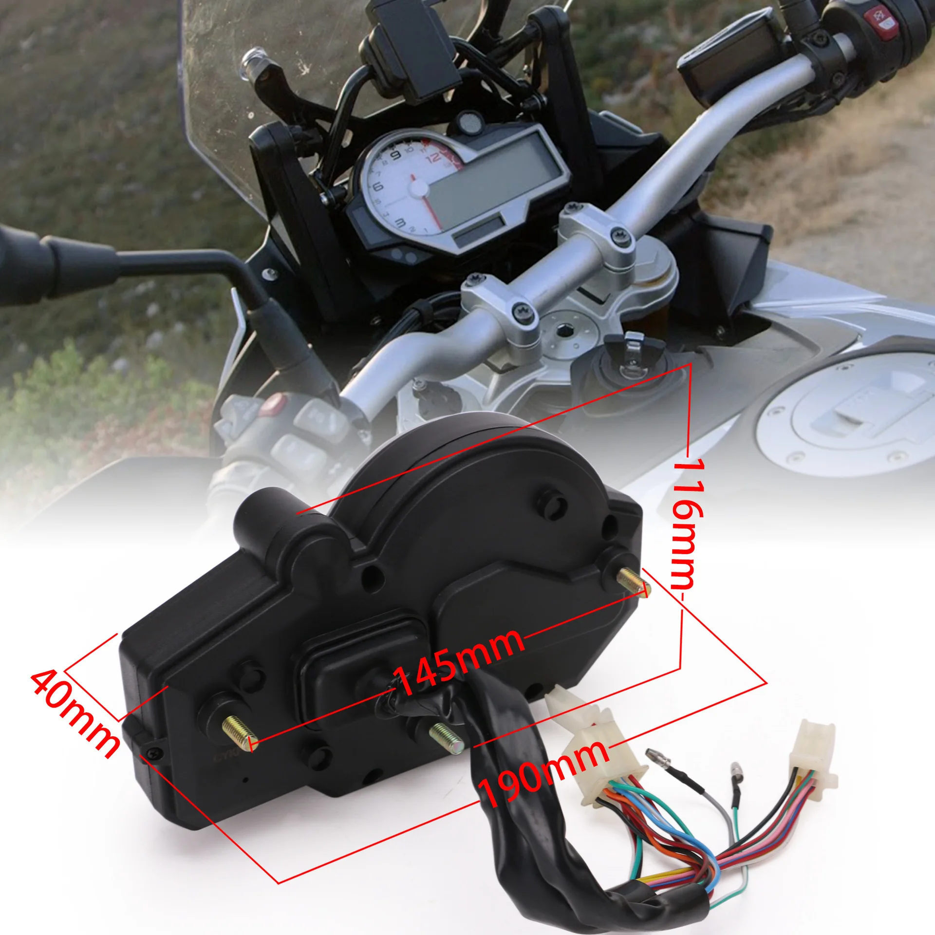 Universal Motorcycle Odometer For 1 2 4 Cylinders Tachometer ATV LCD Digital Speedometer BMW KAWASAKI SUZUKI HONDA | Автомобили и