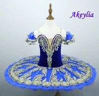 blue bird tutu girl royal blue pancake ballet tutu platter performance sugar plum fairy professional tutu sleeping beauty jn9163