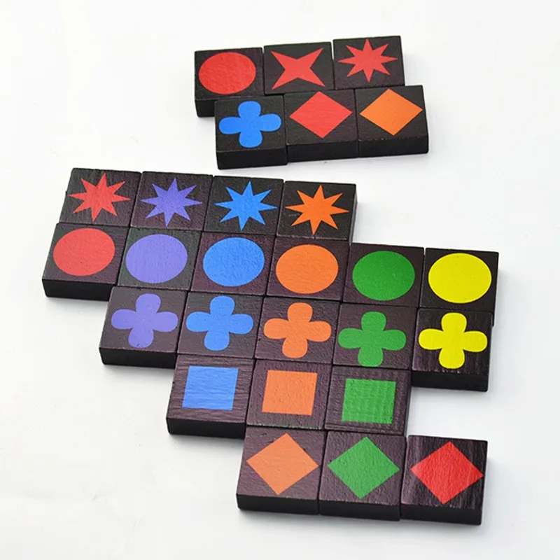 

2021 New Educational Educational Toys Qwirkle Wooden Chess Parent-child Interactive Game Toys Children And Adult Toys