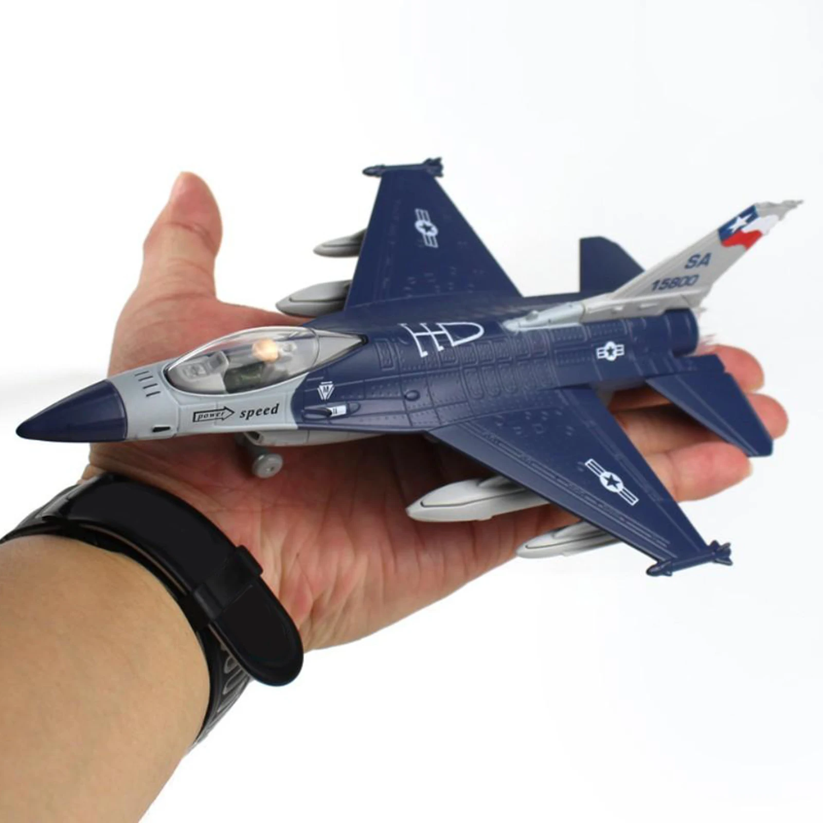 Модель самолета F-16/J15 модель из литого сплава для детей и взрослых около 22x15x6 см