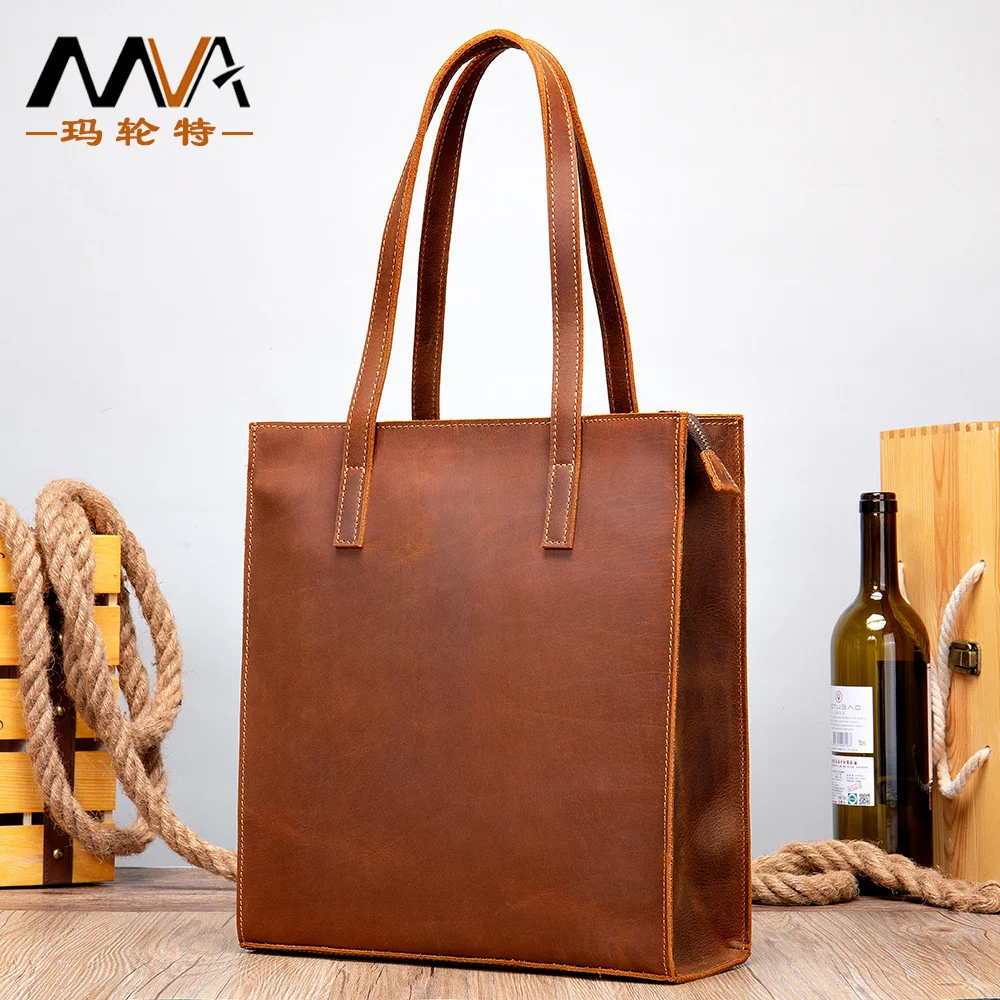 

Women's handbag top leather bag leather Bucket Tote Bag crazy toilet leather handbag