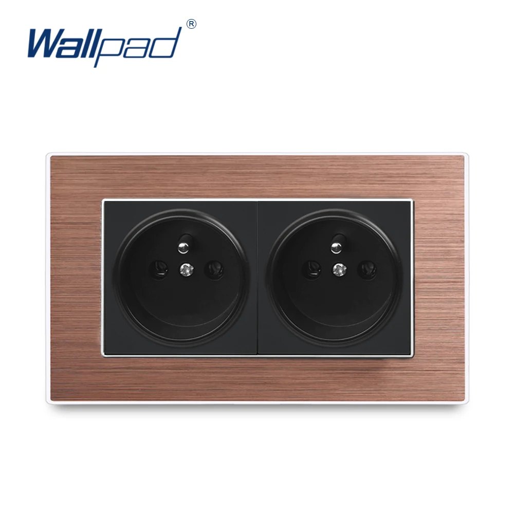Двойная розетка европейского стандарта французский стандарт Wallpad Роскошная
