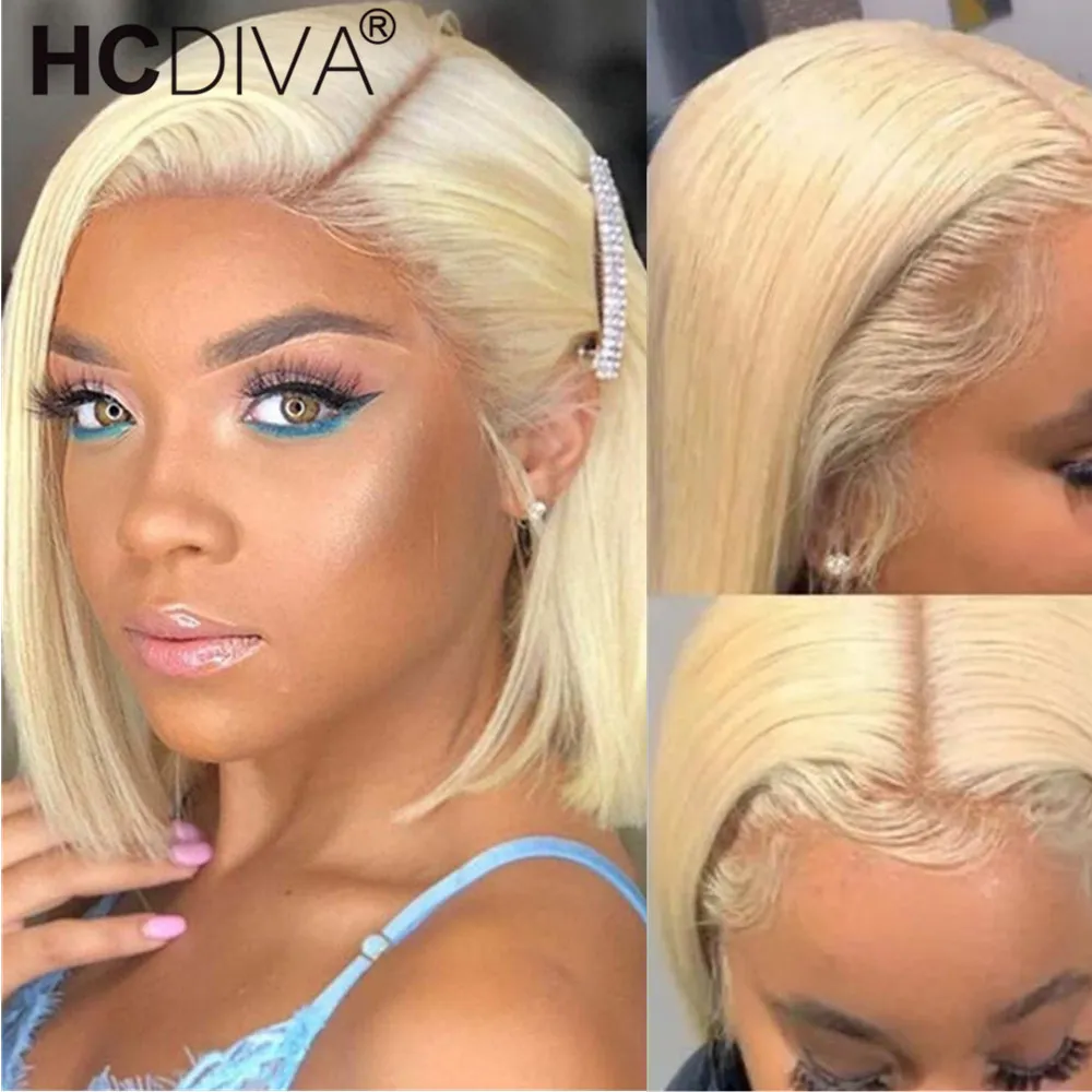 

13x4 613 Lace Frontal Wig Straight Human Hair Wigs Short Lace Front Wigs Brazilian Remy Human Hair Wig Pre Plucked For Women