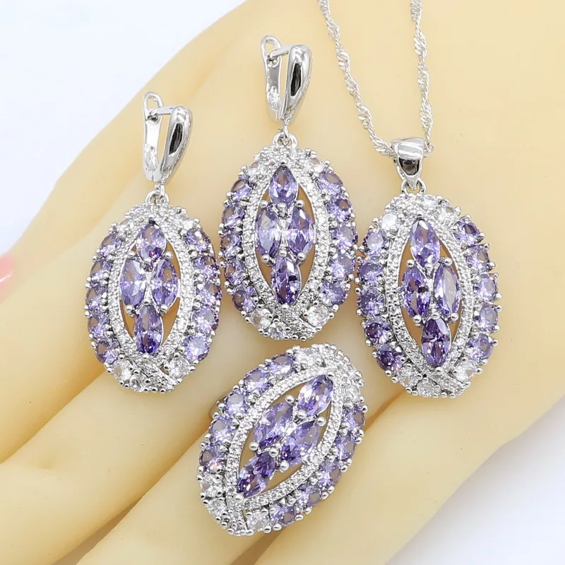 Комплект из колье серёг и кольца с фианитом|Ювелирные наборы для невесты| |