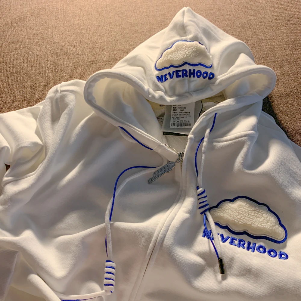 Женская толстовка на молнии уличная одежда в стиле хип-хоп Свитшот Корейском с