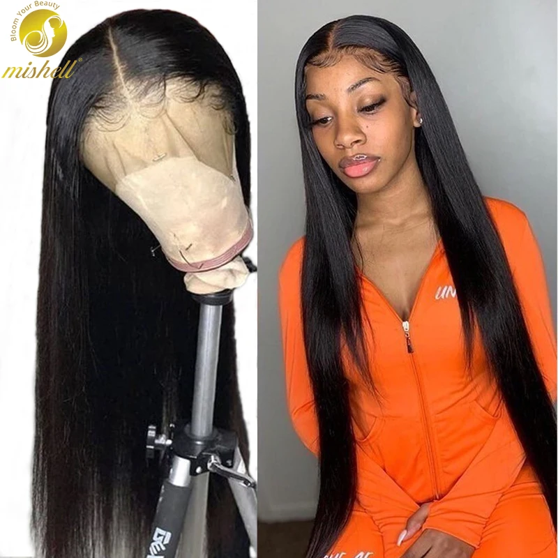 13x4 Lace Front Human Hair Wigs Pre Plucked Straight Lace Front Wig Frontal Wig 13x4 Pre Plucked 150%