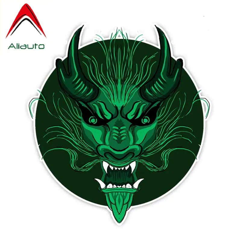 Модная Светоотражающая наклейка Aliauto на машину с зеленым драконом животными