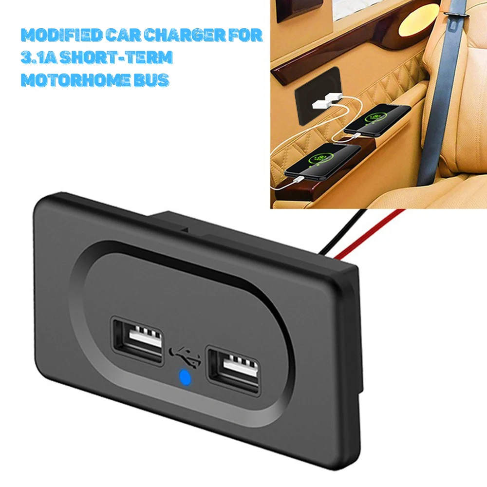 

Dual USB Charger Socket 4.8A 3.1A 12V Power Adapter Outlet For Motorcycle Auto Truck ATV Boat Car RV Bus Accessories
