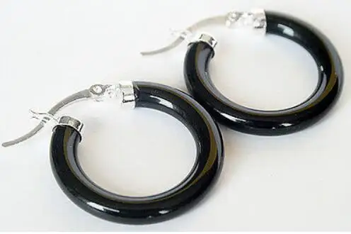 Женские серьги с кольцом левербэк из жадеита 925 30 мм бесплатная доставка |