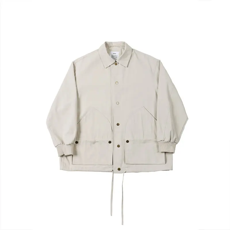 

XITAO Patchwork Drawstring Casual Jacket Women Vintage Tide Fashion New Style Turn Down Collar Long Sleeve Button Pocket ZY4408