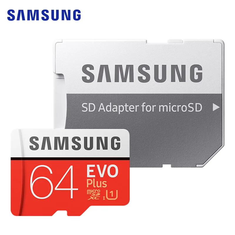SAMSUNG карта памяти EVO Plus HD Micro SD 128G U3 64 ГБ 32 U1 класс 10 MicroSD UHS I смартфон планшетный