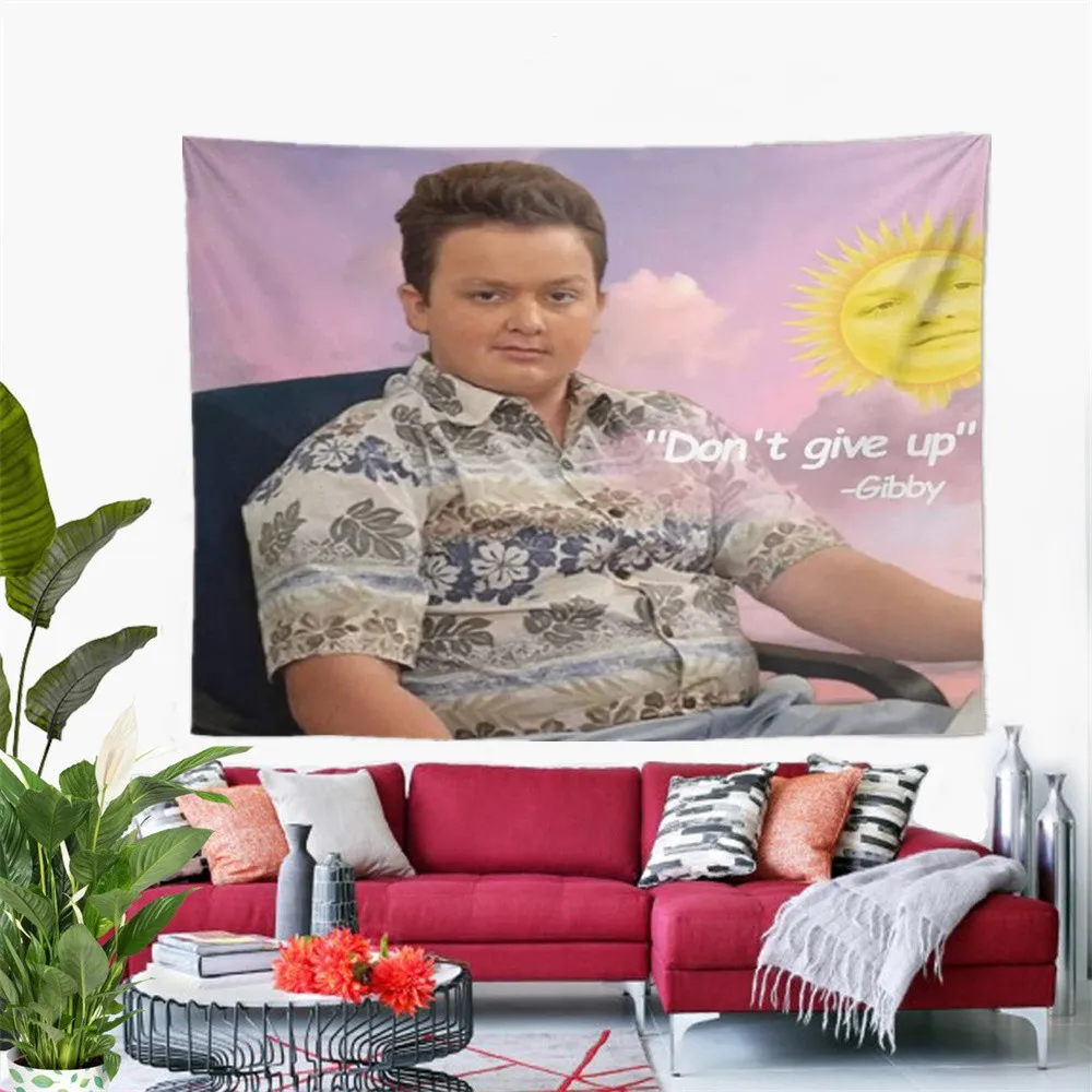 Noick Gibby из icpearl гобелен Настенный декор Fuuny Meme эстетические гобелены коврик для