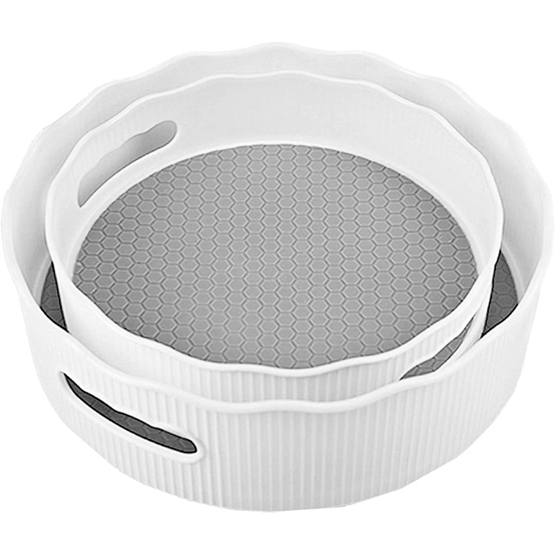 

Горячая Распродажа! SV-Lazy Susan переворачиваемая 2 упаковки, вращающаяся полка для специй/держатель для макияжа, органайзер для кухни/ванной ко...