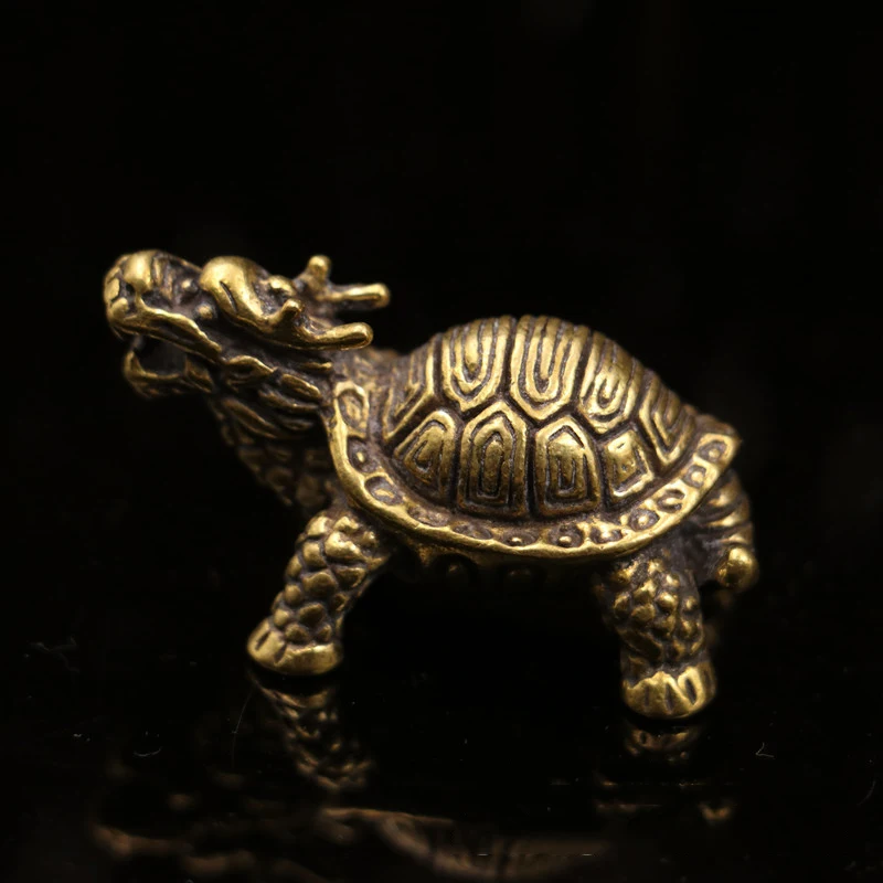 1 шт. винтажная латунная подвеска в виде черепахи головы дракона подвески брелок