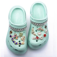 1pcs metal charms brand shoes designer accessories croc charms bling rhinestone butterfly gift for clog decaration croc shoes
