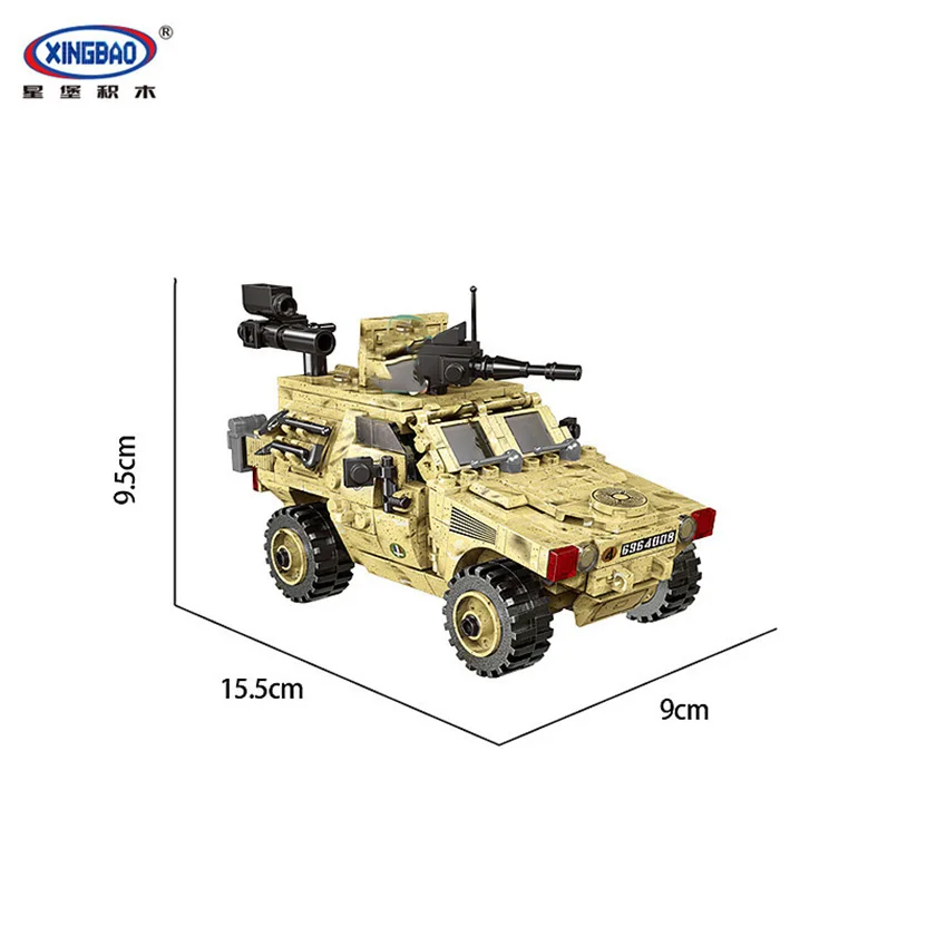 

451PCS+ Military Armored Vehicle Model Assembled Building Blocks Super VBL Off-Road Car DIY Kids Bricks Set Boy Gifts