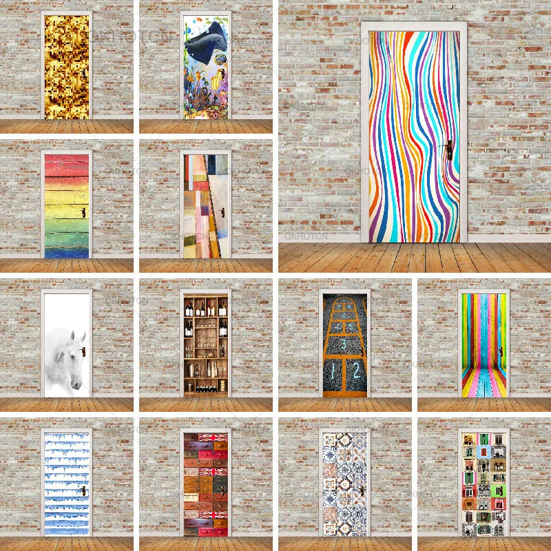 

Настенные водонепроницаемые 3D-наклейки на двери, настенные стикеры «сделай сам» для гостиной, спальни