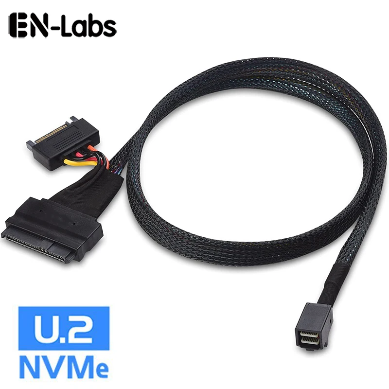 Кабель SFF 8643 для U.2 8639 NVMe PCIe SSD адаптер с SATA Power U2 HD Mini SAS 12G материнская