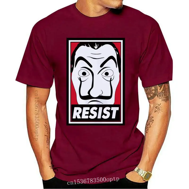 

House Of Paper Money Heist La Casa De Papel Men Print T Shirt Funny Summer Cotton Short Sleeve T-Shirt Harajuku Streetwear