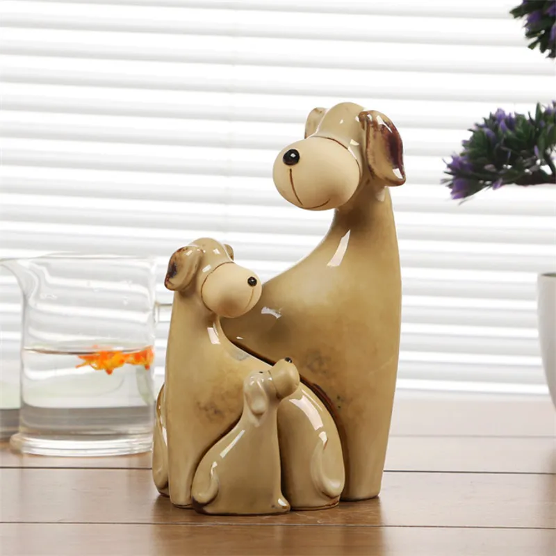 3 шт./компл. креативные керамические поделки для собак украшение дома животные
