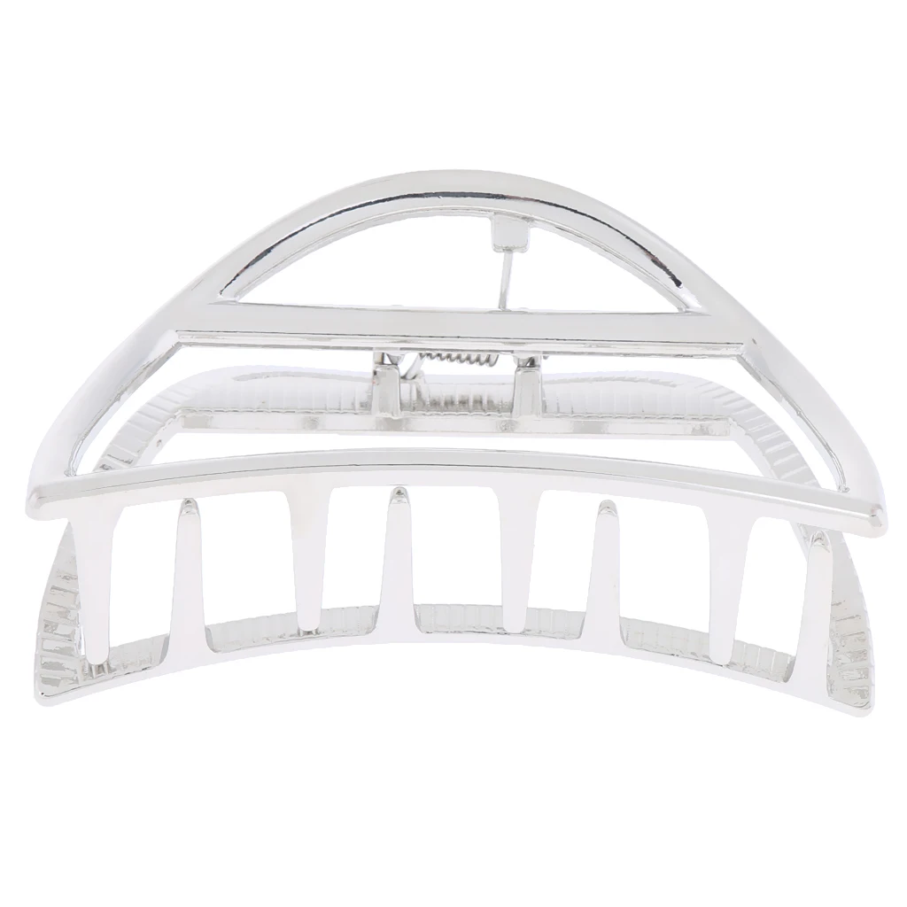 

Ladies Vintage Metal Hair Jaw Clips Hair Clamp Ponytail Holder Claws Silver Gold