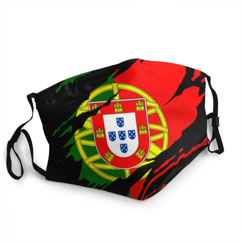 

Vintage Flag Of Portugal Face Mask Men Women Anti Haze Portuguese Pride Mask Protection Respirator Washable Mouth Muffle