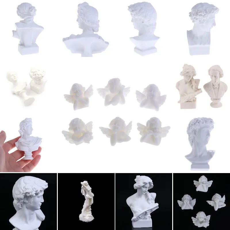 1/12 кукольный домик миниатюрная скульптура из смолы Давид Аполлон Giuliano Medici бюст скульптура ангелы скульптура богиня статуя домашний декор
