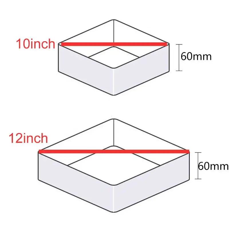 Резак из нержавеющей стали квадратная форма для мусса кольцо торта выпечки