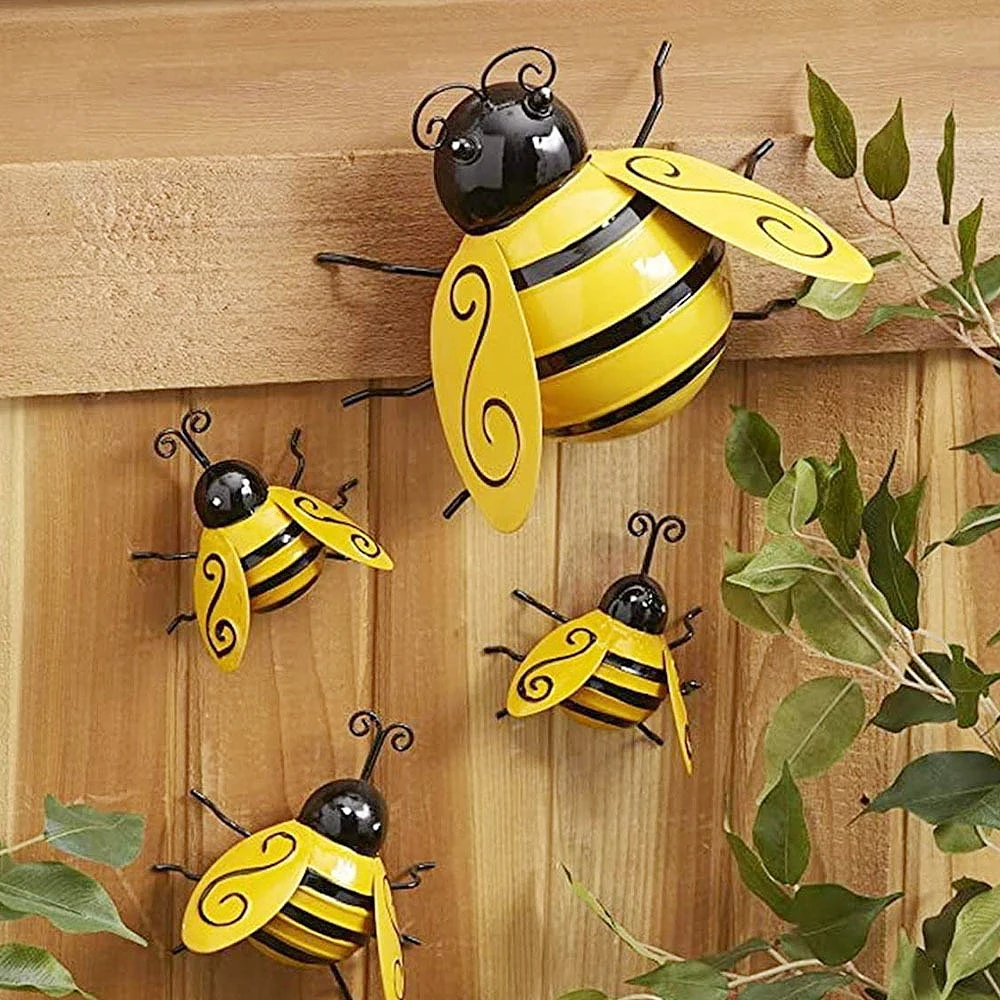 

Металлический Шмель, пчела, садовая стена, искусство, декоративное милое насекомое, внешнее искусство, Декор для дома