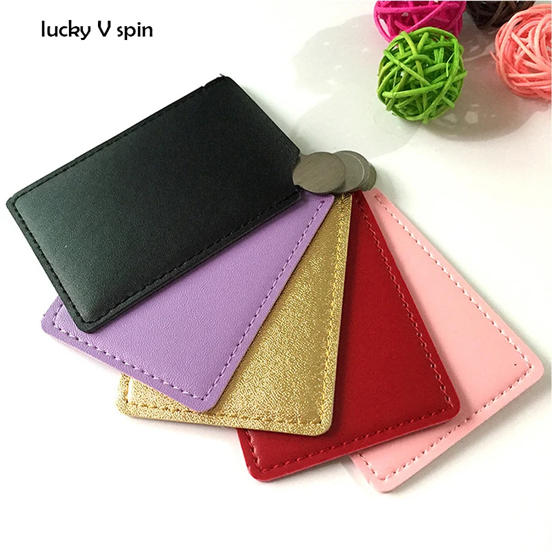 Портативное мини небьющееся карманное косметическое зеркало для карт из