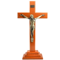 jesus cross wood christian decoration figurines jesus decor catholic cross hand church gift religious