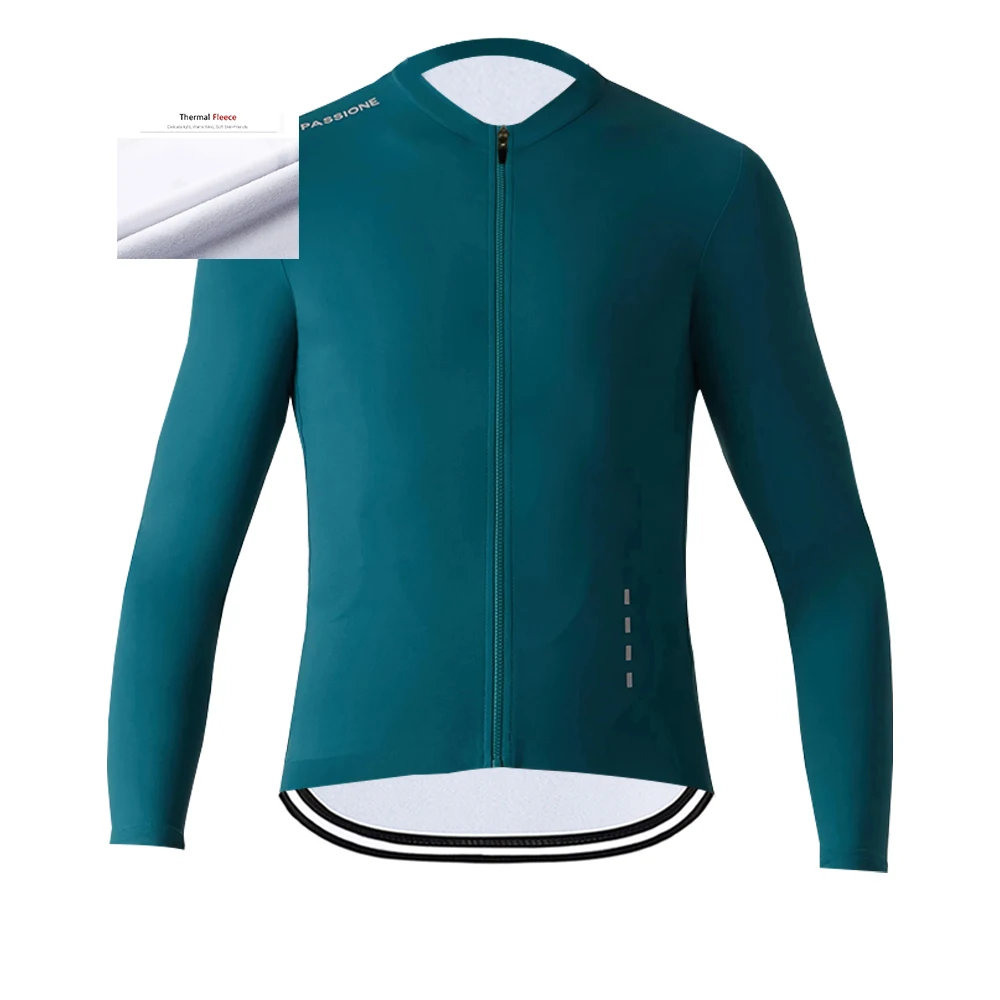 

La Passion 2021 New Men Winter Thermal Fleece Cycling Jersey Long Sleeve MTB Bike Jersey Racing Bike Wear Clothes Ropa Ciclismo