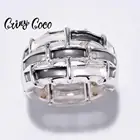 Кольцо Cring Coco регулируемое с эмалью женское, брендовая бижутерия, сплав, цвет серебро, хороший подарок Вечерние