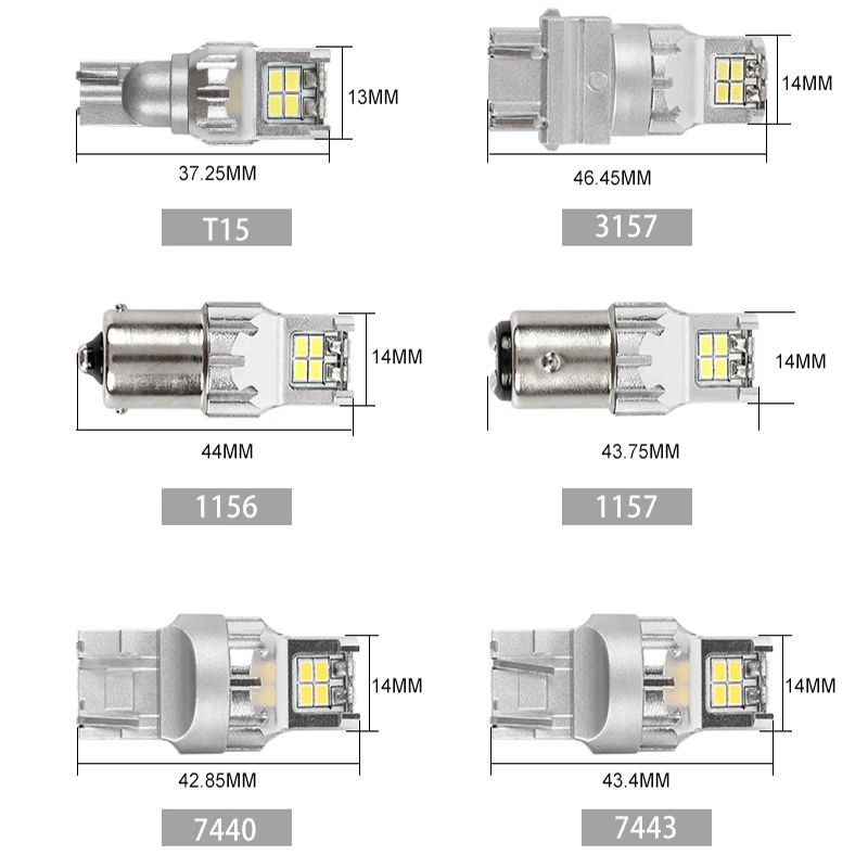 CN360 2 шт. 1156 P21W BA15S 1157 BA15D 3156 3157 7440 7443 T20 T25 светодиодный автомобильный сигнальный