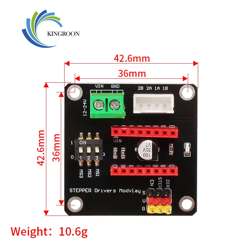 

DRV8825 A4988 3D Printer Driver 42 Stepper Motor Driver Control Expansion Board Module For Arduino UNO R3 Ramps1.4 DIY Kit One