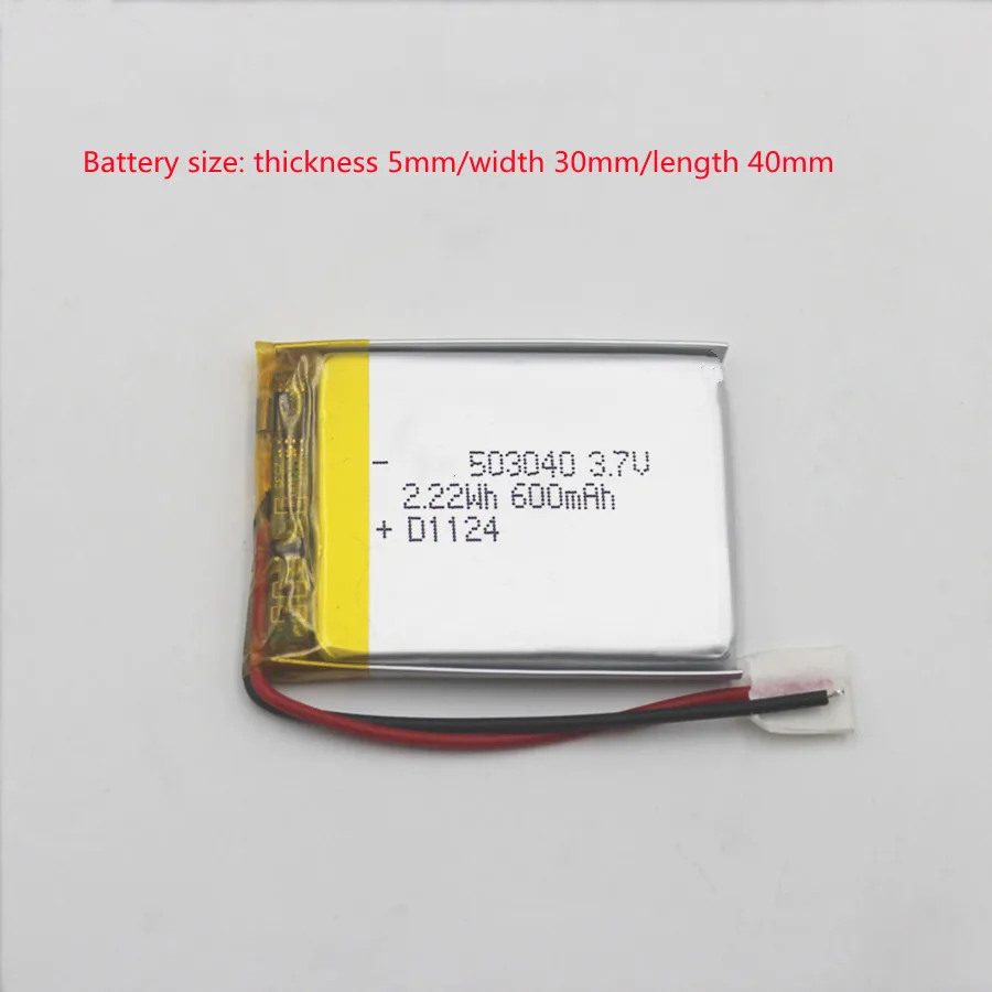 600mah 3 7 v 053040 503040 литий ионная батарея v|Перезаряжаемые батареи| |