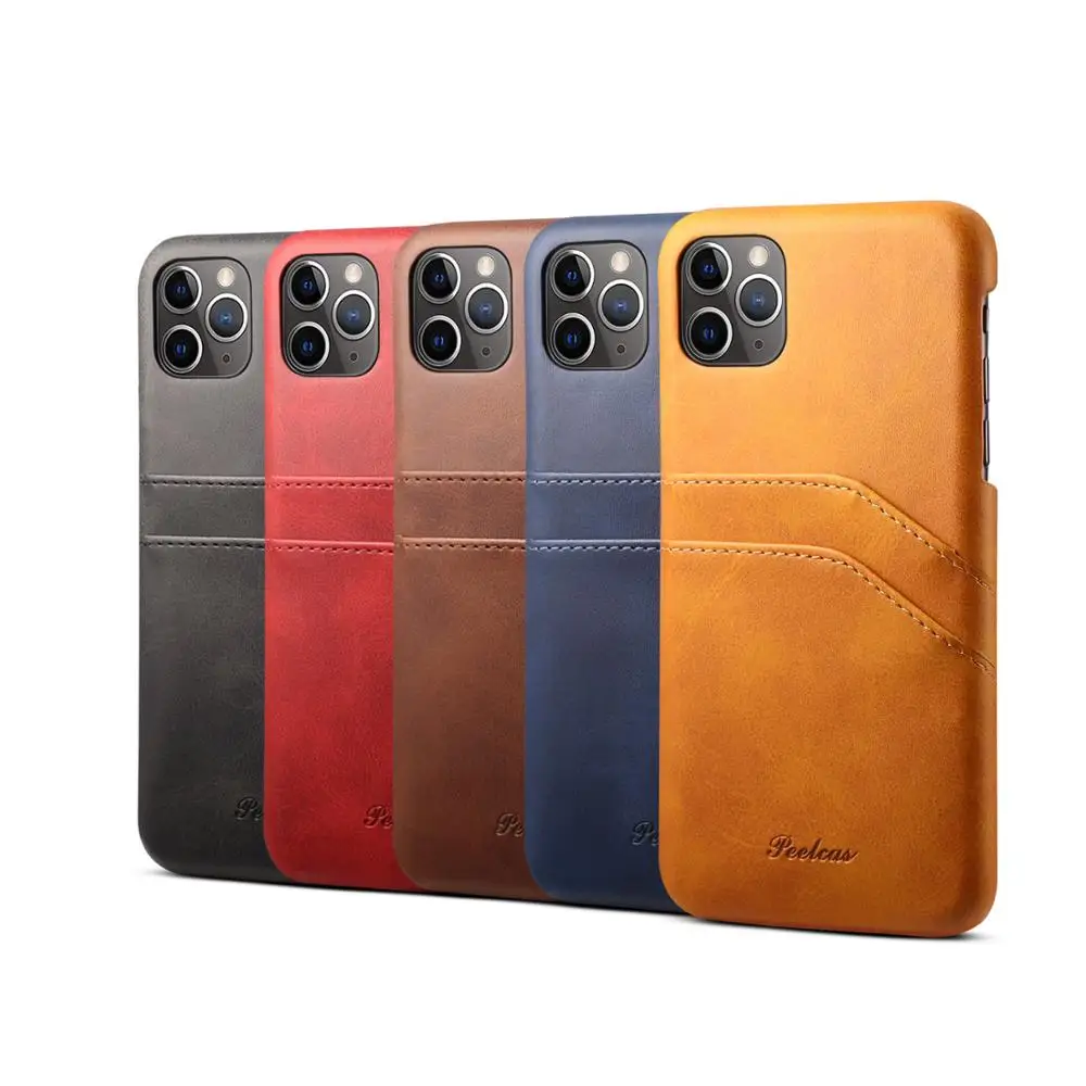 Чехол на заднюю панель для iPhone 11 Pro, кожаный держатель для карт, Карманный чехол для телефона для iPhone 11 Pro Max, защитный чехол, винтажный, деловой