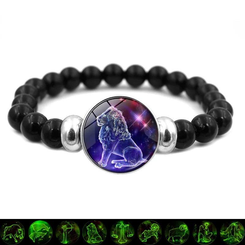 Браслет со светящимися знаками Зодиака 12 знаков зодиака для мужчин женщин Телец