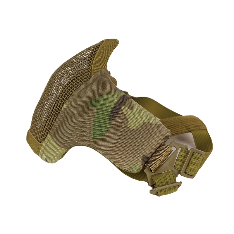 

Airsoft Tactical Mesh Mask Half Face Ear Protection Low-Pro Steel Wire V1 Scout Light Firm Paintball Hunting Accessories