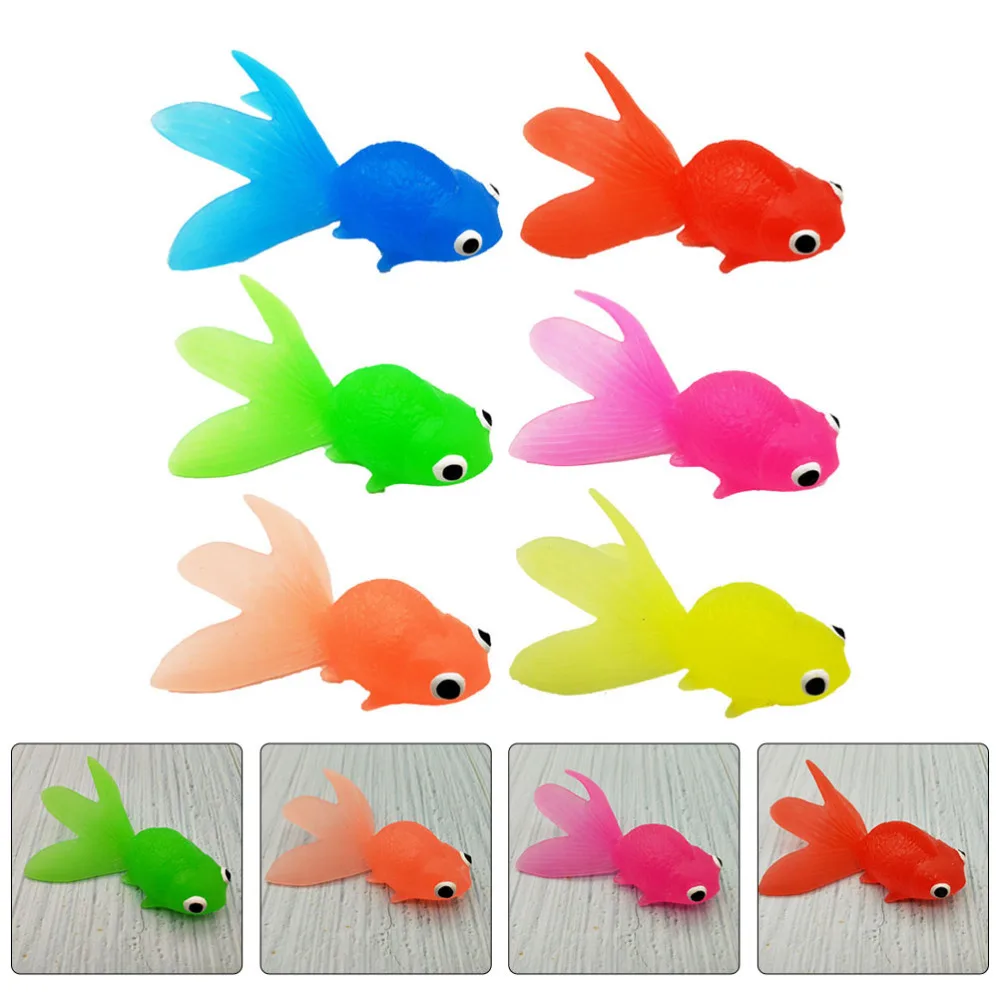 

6Pcs Simulation Goldfish Models Lifelike Aquarium Ornaments Educational Props