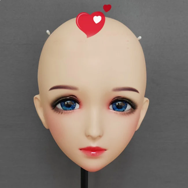 Mo-02) Женская милая девушка Смола половина головы кигуруми BJD глаза кроссдресс в стиле японского аниме маска Лолиты с глазами и париком