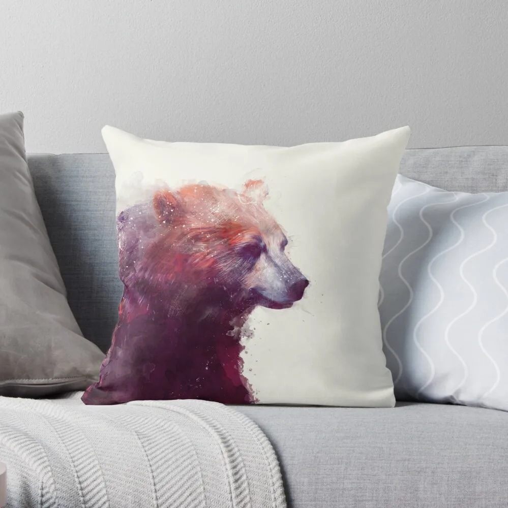 

Bear Calm Throw Pillow Pillow Case Polyester Home Decora Pillowcases Throw Pillow Case kussensloop almohada poszewka