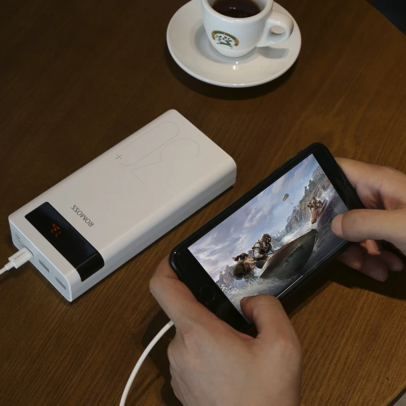 повербанк 30000 мАч ROMOSS Sense 8P+ power Bank портативный внешний аккумулятор с PD