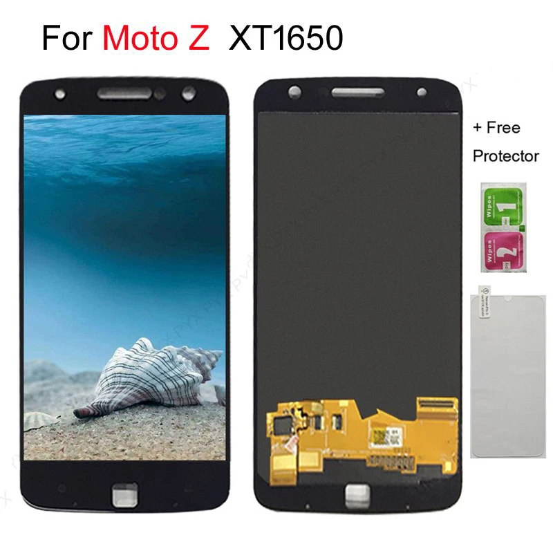 ЖК дисплей No Shadow для Motorola Moto Z сенсорный экран дигитайзер замена MOTO Droid XT1650 03