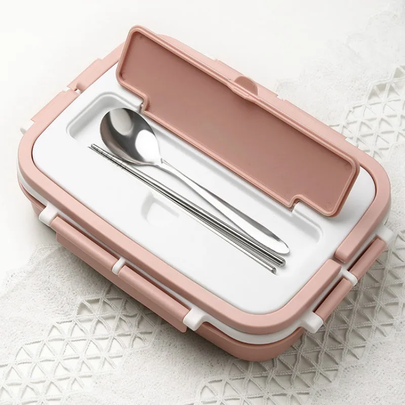 

Portable Lunch Box 304 Stainless Steel Bento Box With Tableware Student Sealed Leak-proof Large-capacity Food Container ZM1103