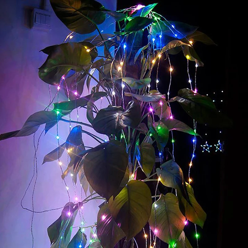 

1M/2M 10/20 led light Copper Wire LED String lights Holiday lighting Fairy Garland For Christmas Tree Wedding Party Decoration